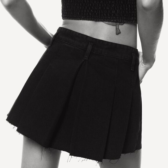 Zara Pleated Skirt Black New - Picture 5 of 5